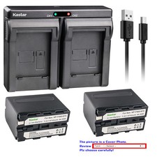 Kastar Battery Dual USB Charger for Sony NP-F970 CCD-TR2200 CCD-TR2300 CCD-TR280