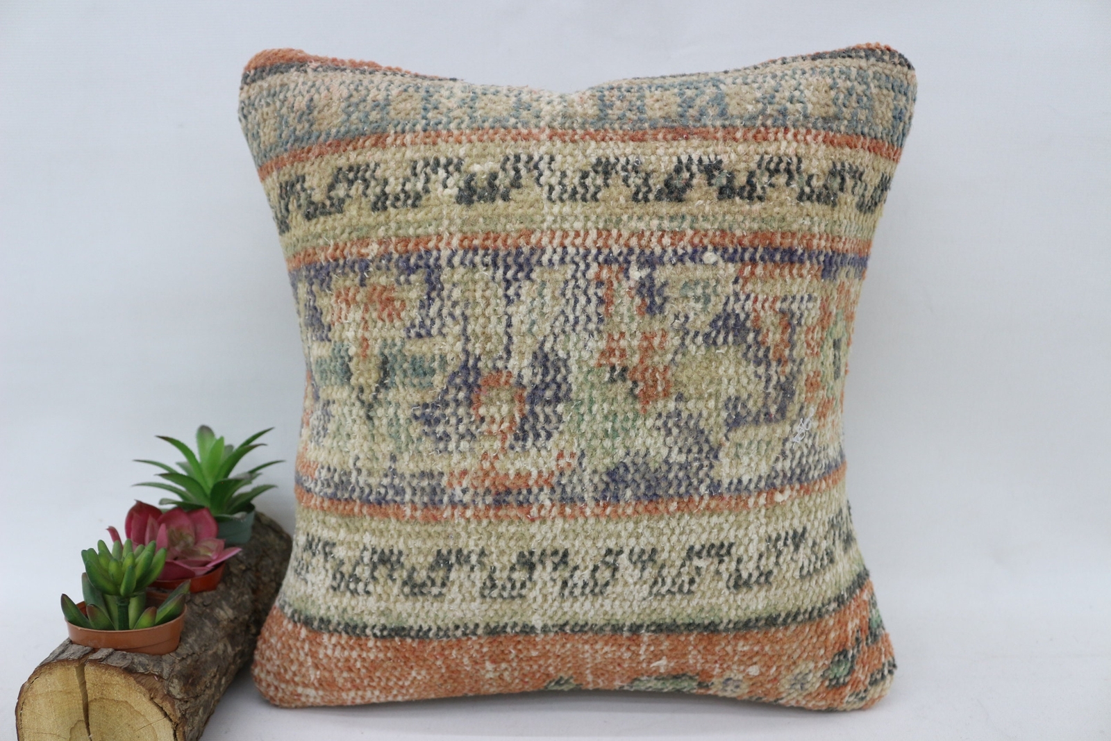 Cushion Case, Kilim Pillow, Boho Pillow Sham Cover, 14