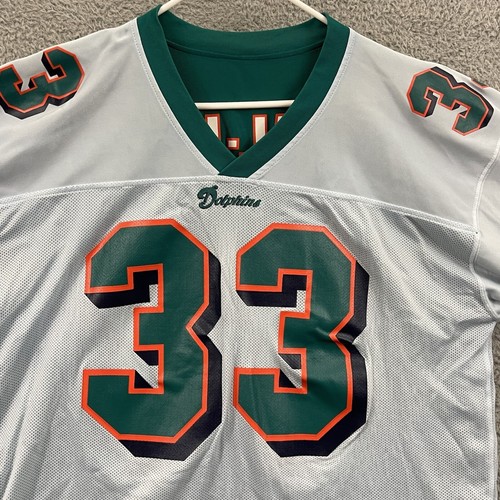 Vintage Miami Dolphins Trikot Erwachsene Gr. 52 Abdul Jabbar Reversible NFL 90s Sport - Bild 8 von 12