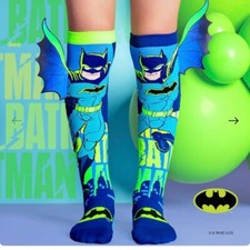 NEW Batman Neon Socks for Kids - Fun Wing Design, Size 3-5