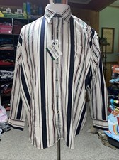 Colours By Alexander Julian VTG 90s Oxford Shirt Striped Mens Large L NWT A1