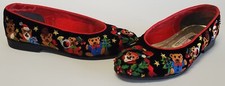 Vintage Frankie and Baby Beverly Feldman 7AA Teddy Bear Holiday Embroid Loafers