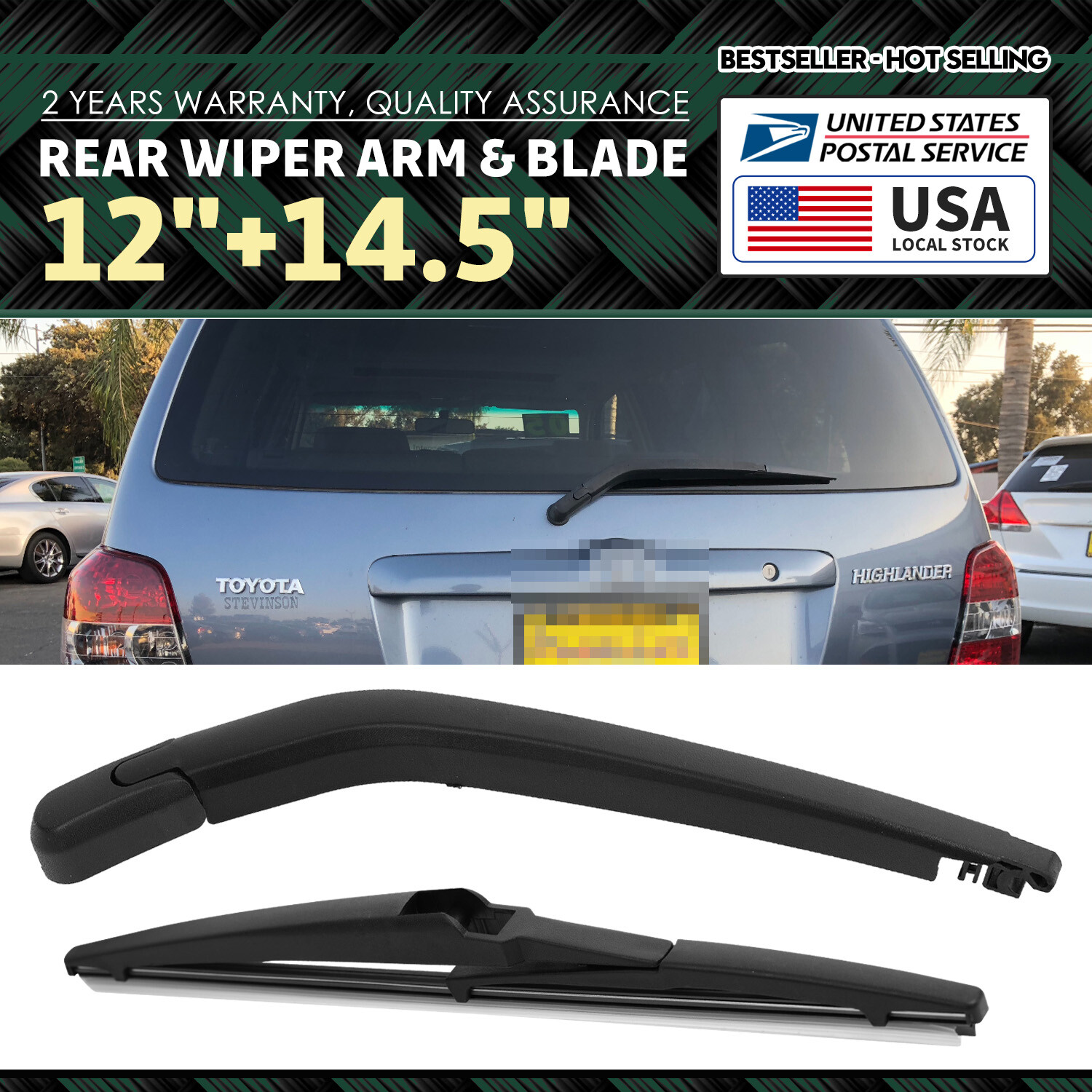 Toyota Highlander Rear Windshield Wiper Blade Without Bracket Premium Quality  
