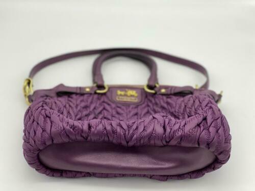 Coach Mercer Satchel Studded Purple 2way Handbag Authentic | eBay 