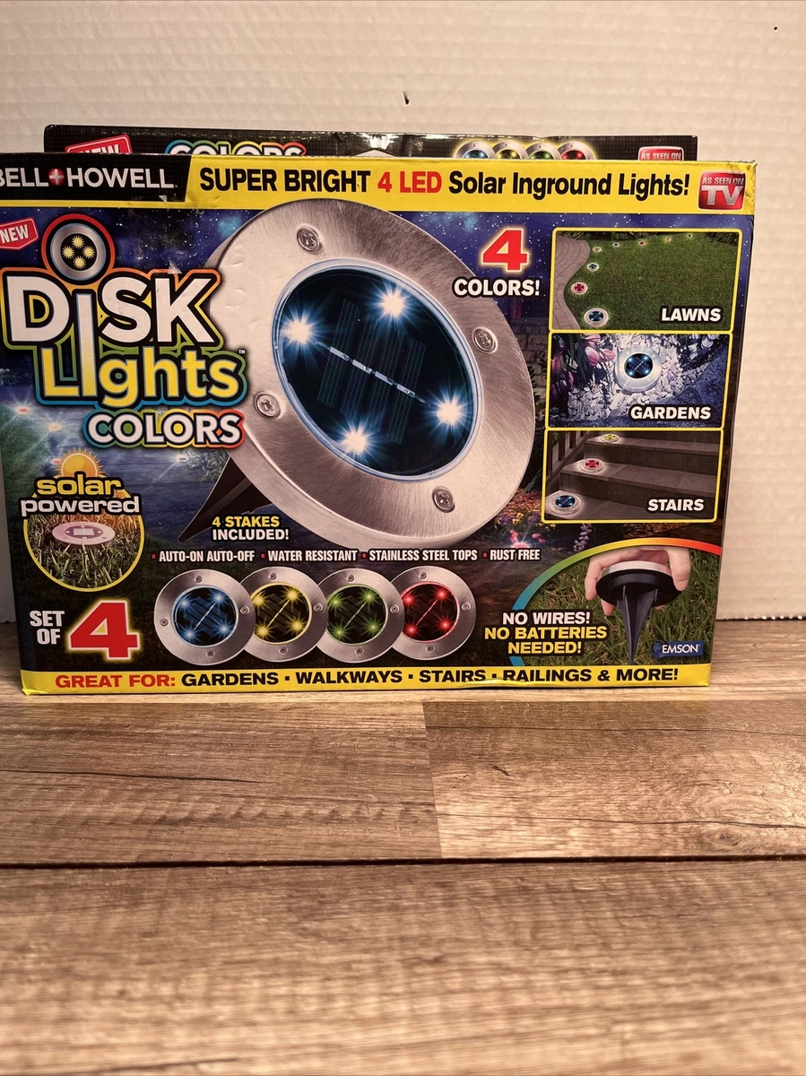 Bell howell disk lights on sale solar led lights