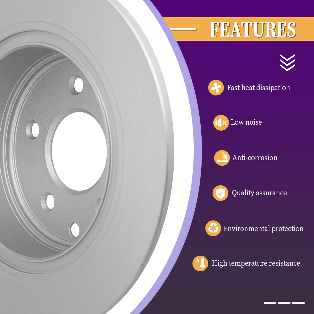 Rear Drilled Disc Brake Rotors for Honda Odyssey 2002 2003 2004 V6 3.5L