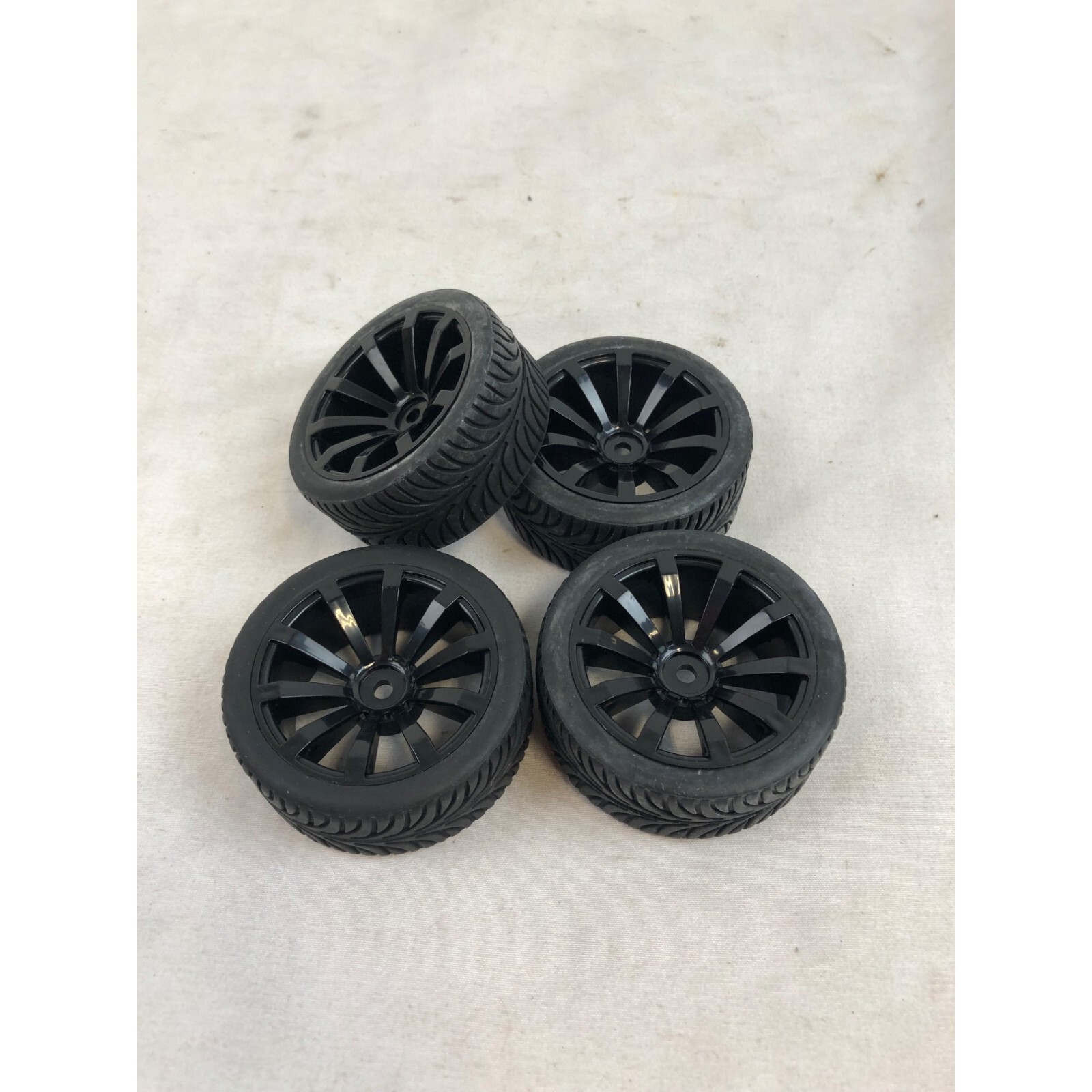 4x RC Car Street Tires, 10 Spoke, 2.6in Tire, 12mm Hex, 2in Rim eBay