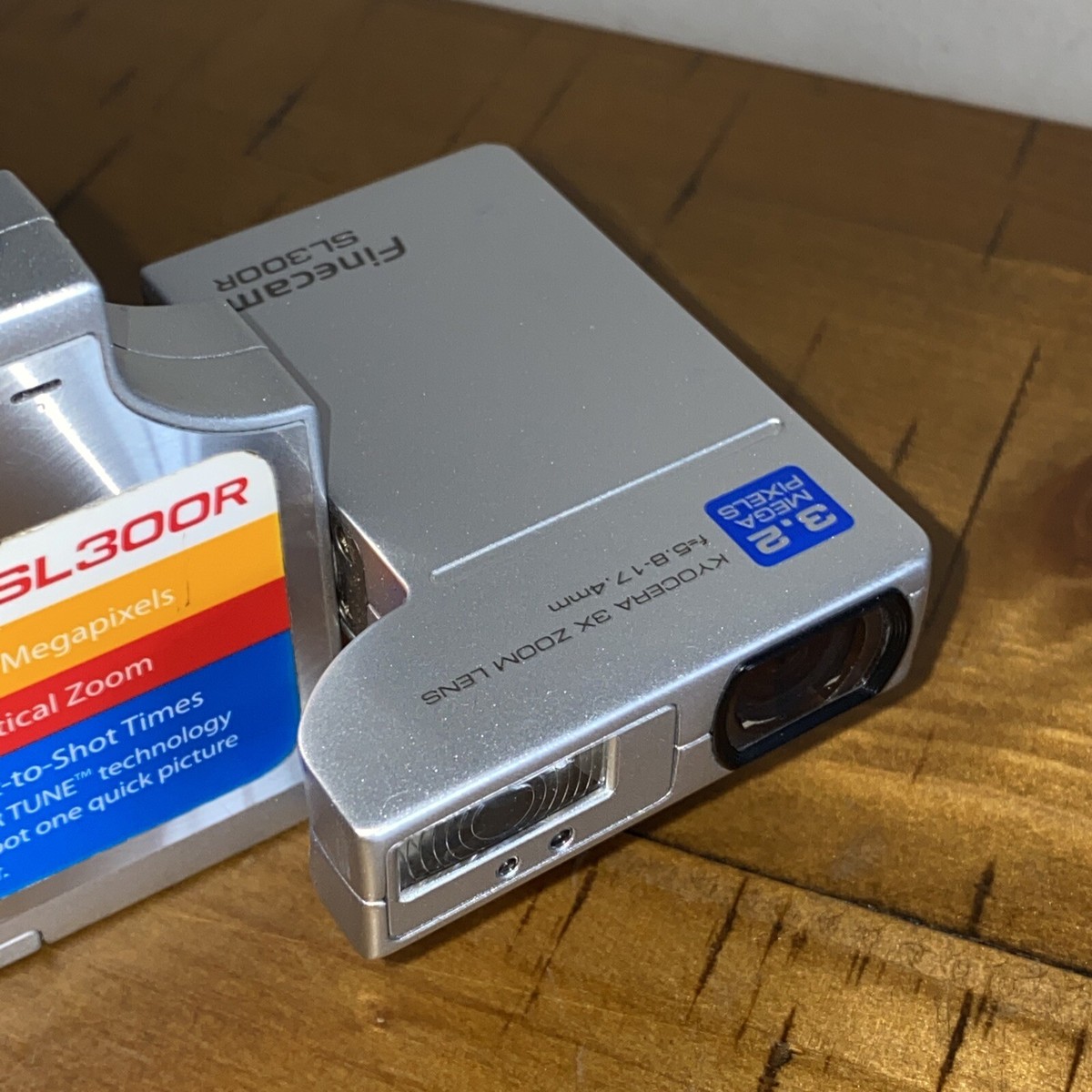 Kyocera Finecam SL300R 3.0 MP Digital Camera Compact 3X Zoom Lens