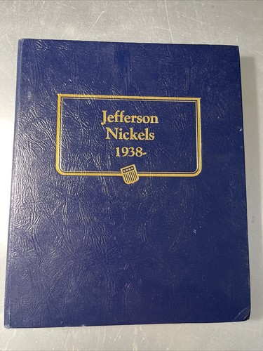 WHITMAN Classic Album #9116 Jefferson Nickels 1938– Nice Condition 4 Sleeves