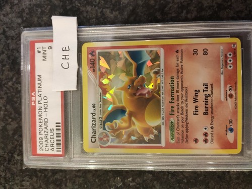 Charizard Cracked Ice Holo 1/99 Platinum Arceus 2009 PSA9 *ERROR PSA label* RARE - Picture 2 of 4