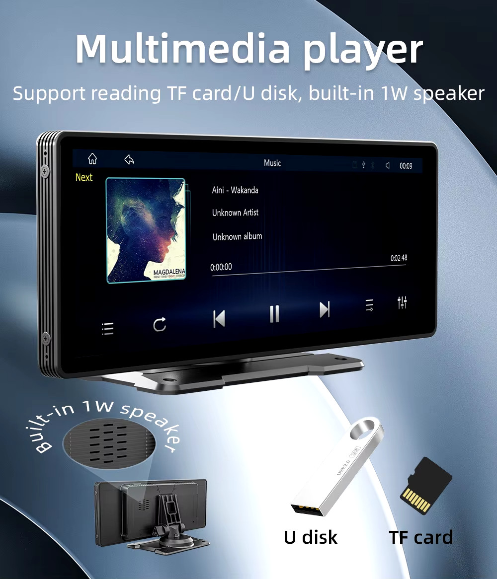 Autoradio Display Wireless 10.26" Pollici Portatile Apple CarPlay e Android Auto - Miniatura 6