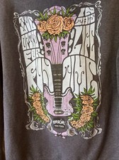 Garcia Hand Picked Hoodie Men Size S Blue Guitar Roses Grateful Dead Zip Jacket