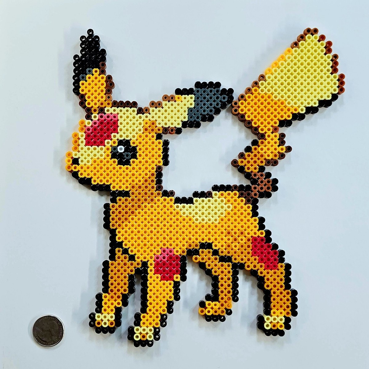 Pokemon Fusion Perler Bead Art (Pikachu/Umbreon)