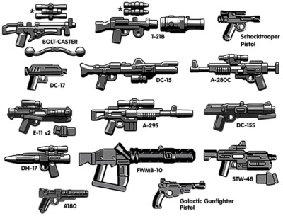 Brickarms Revolution V2 Blaster Pack- for Star Wars Minifigures -NEW