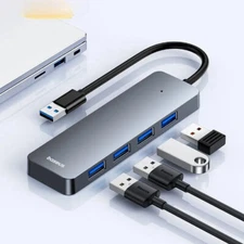 Usb Hub 4 Port ABS Hub Usb 3 0 for Laptop Multi Splitter Adapter