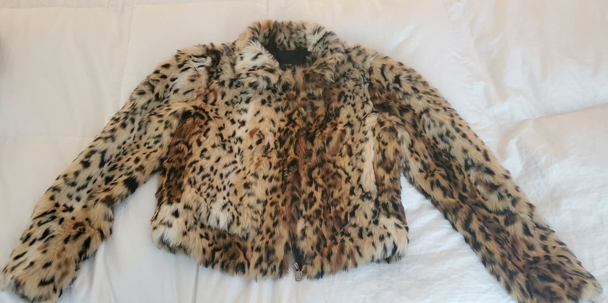Joe's Faux Fur Jacket Leopard, New, Size S, $469 | eBay