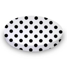 SheetWorld Fitted Oval Sheet 23x29 Fits Stokke Mini, Cotton Woven, Dots