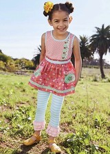 NWT Matilda Jane LOVE LETTERS TUNIC  MUSING AWAY LEGGINGS Set Size 2 NWT
