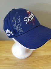 Los Angeles Dodgers Jim Beam Baseball Hat Cap MICKEY HATCHER Autograph Signed