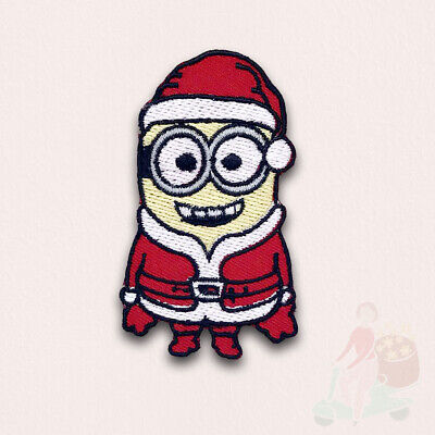 Santa Claus Minion Christmas Xmas Cartoon Iron on Embroidered Patch | eBay