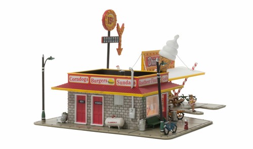 Woodland Scenics ~ N Scale ~ Built & Ready ~ Drive 'N Dine ~ Lighted ~ BR4929 - Picture 5 of 7