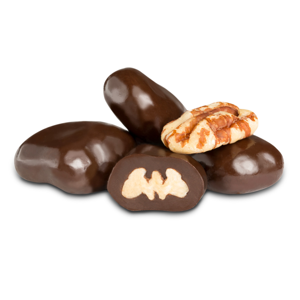 Pacanas grandes cubiertas de chocolate oscuro albanesas elige la talla ¡envío gratuito!