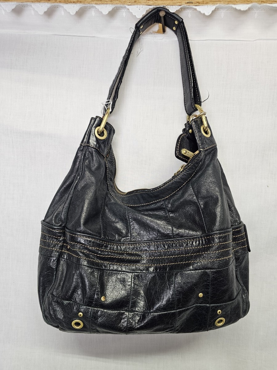 Juicy Couture Purse Black Cow Hide Leather Y2K vtg Handbag | eBay