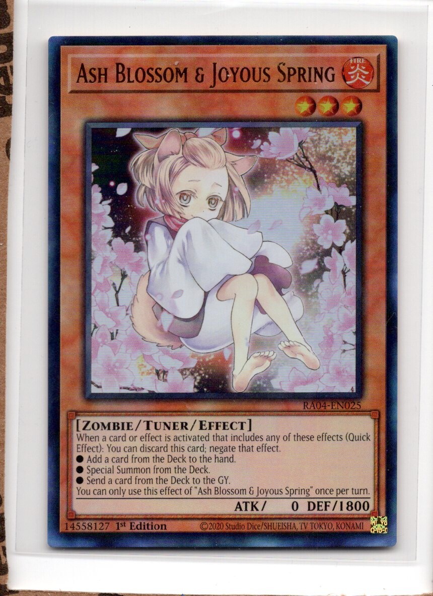 YuGiOh Stampede Ash Blossom Ultra Rare Quarter Century Edition