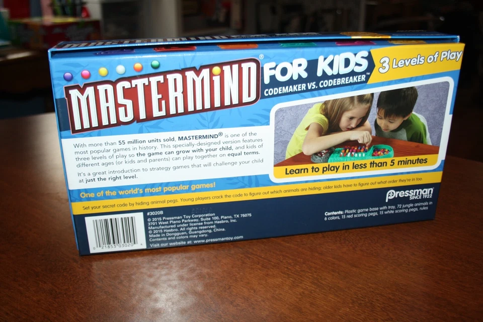 Mastermind for Kids Game - Codemaker vs. Codebreaker -3 Levels of Play -Pressman - Image 2 of 4
