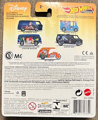 Hot Wheels 2019 Premium DISNEY Series #1/5 '66 Dodge A100 #FYN87 1