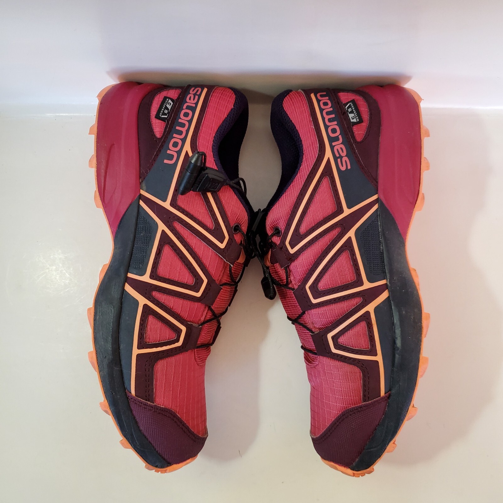 Scarpe da corsa Salomon Speedcross da donna rosa viola 4M scarpe da trekking trail usate in ottime condizioni