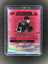 2021-22 Upper Deck Credentials Jan Jenik Debut Ticket Access Auto RED Rookie /99