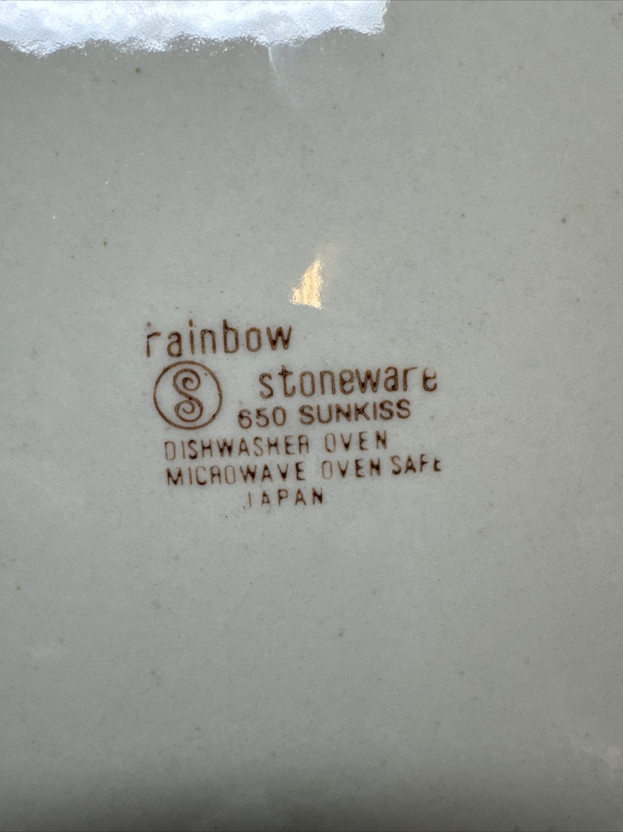 $30 Sango Rainbow Stoneware Citron 659 Serving Chop Plate Japan