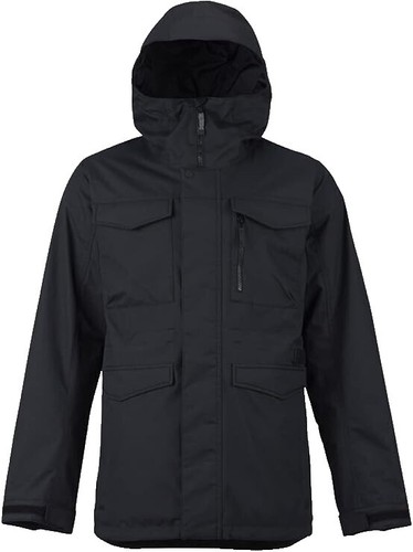 Burton Dryride Traction Jacket Mens Medium Black Hooded Ski