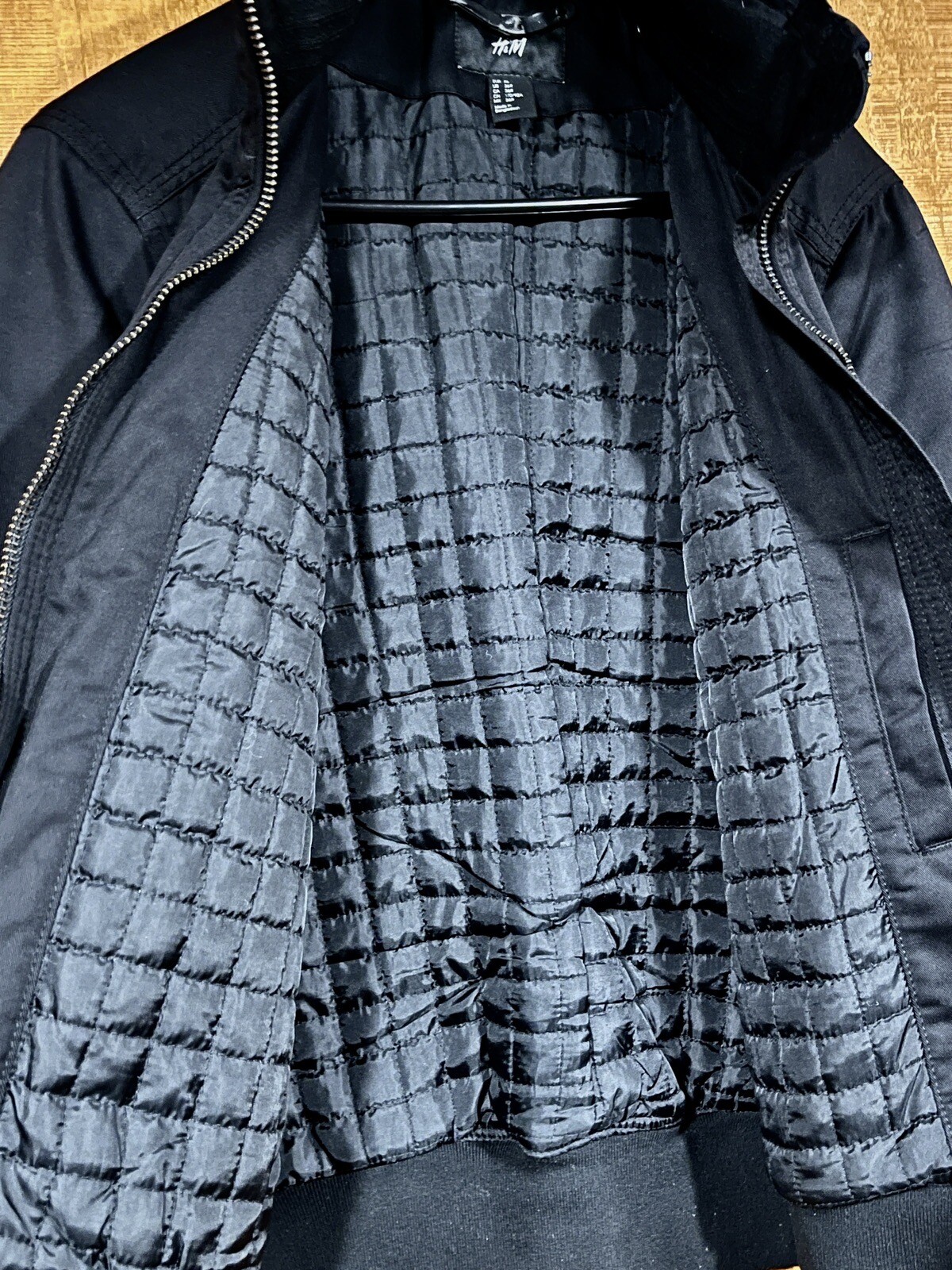 H&M Moto Style Jacket Men’s Black Zip Up eBay