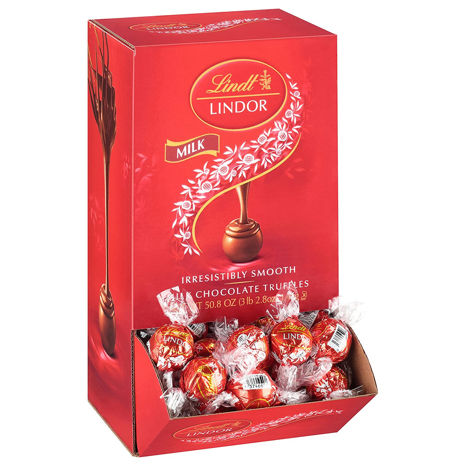 Lindt LINDOR Milk Chocolate Truffles, Kosher, 120 Count, 50.8 Ounce