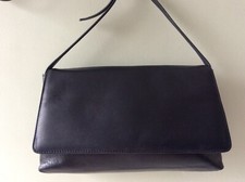 CLAIRE LANGFORD real leather ladies small blue smart underarm shoulder bag