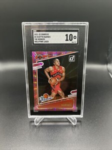 2021-22 Donruss Scottie Barnes Holo Pink Laser The Rookies RC SGC 10!!! GEM!