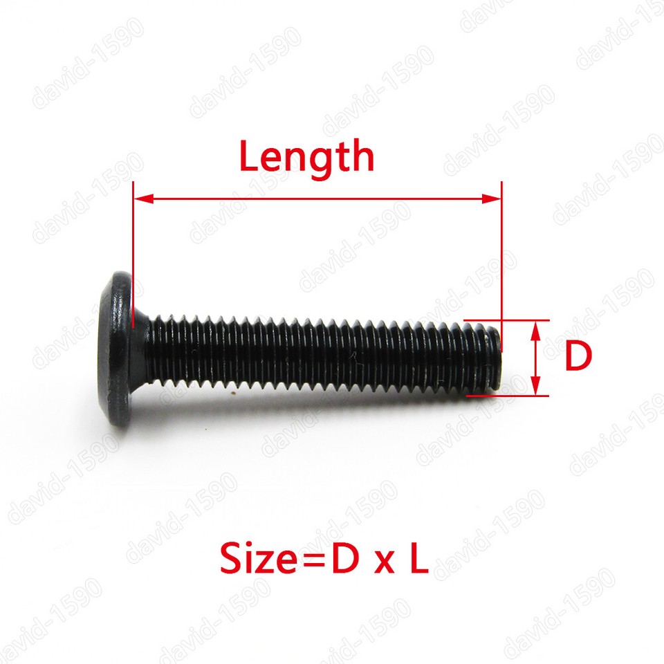 SPAX Industrial Screws & Bolts Black Steel Furniture Connector Bolts - M3 M4 M5 M6 M8 Hex Flat Head Allen Screws Assortment HEAD #3 Screw Industrial Screws & Bolts - Foto 4