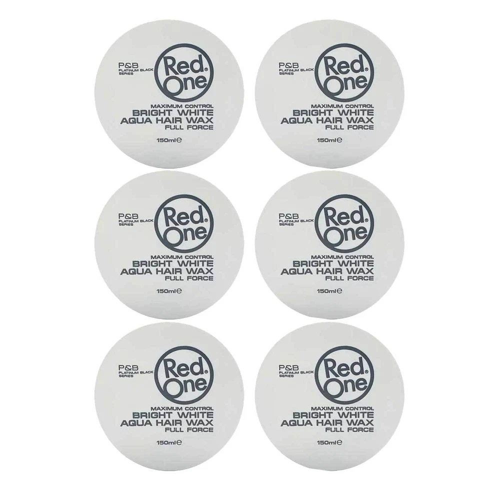 RedOne Aqua Hair Wax Bright White Full Force, (6er Pack) 150ml