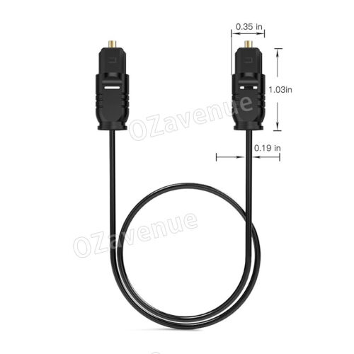 Premium Gold Toslink Optical Fibre Digital Audio Cable Lead Sound Cord S/PDIF - Picture 7 of 9