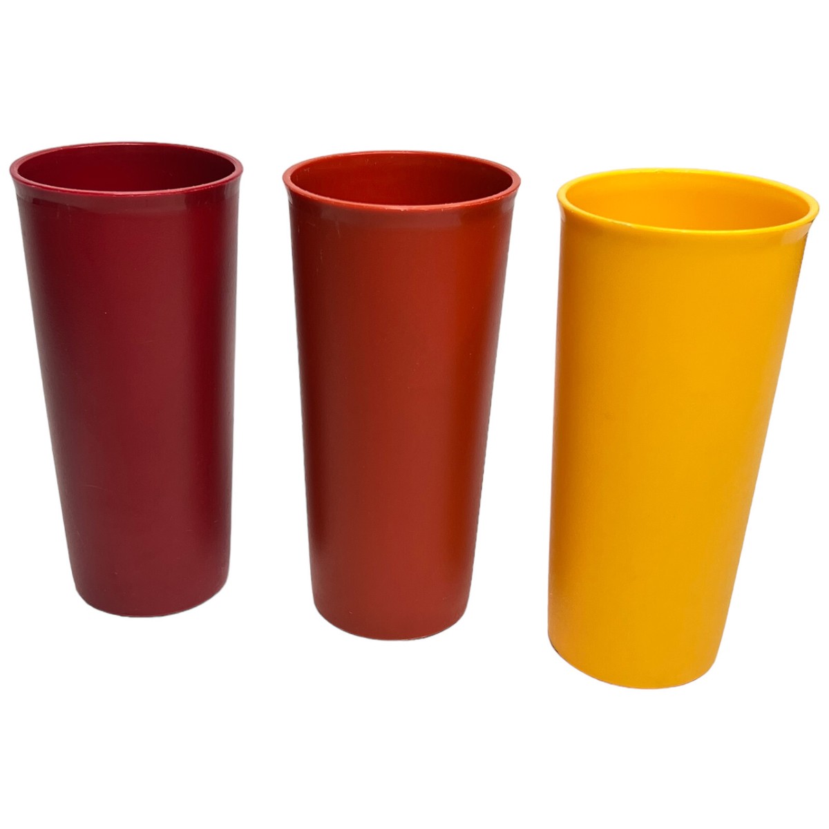 Lot of 3 Vintage Tupperware 115-12 12oz Plastic Tumbler Cups