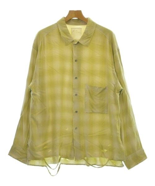 ANCELLM Casual Shirt Yellowish(Check Pattern) 1(Approx. S ANCELLM Casual Shirt Yellowish(Check Pattern) 1(Approx. S