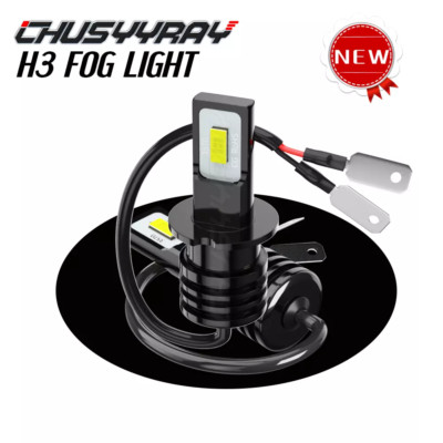 H3 LED Fog Light Bulb Conversion Kit Super Bright White DRL Lamp 6K