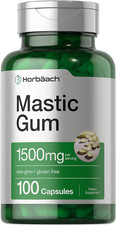 Mastic Gum Capsules 1500Mg 100 Count Non-Gmo Gluten Free