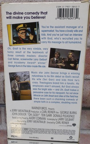 Vintage 1977 Oh, God George Burns John Denver Terri Garr VHS Comedy 70s - Picture 2 of 11