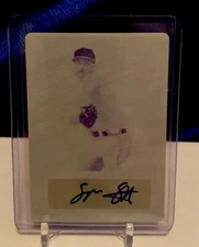 Spencer Strider 2021 Leaf Trinity Auto Cyan Printing Plate #BA-SS1 #1/1 RC POP 1