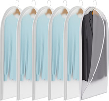 Clear Garment Bags for Hanging Clothes,40In Dress Clothing Suit Coat for Sweater