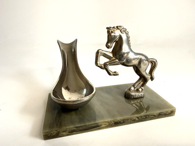 Unikat Pferd Reitsport Silber Platte Modell Pfeifenhalter - Seba Made In England 