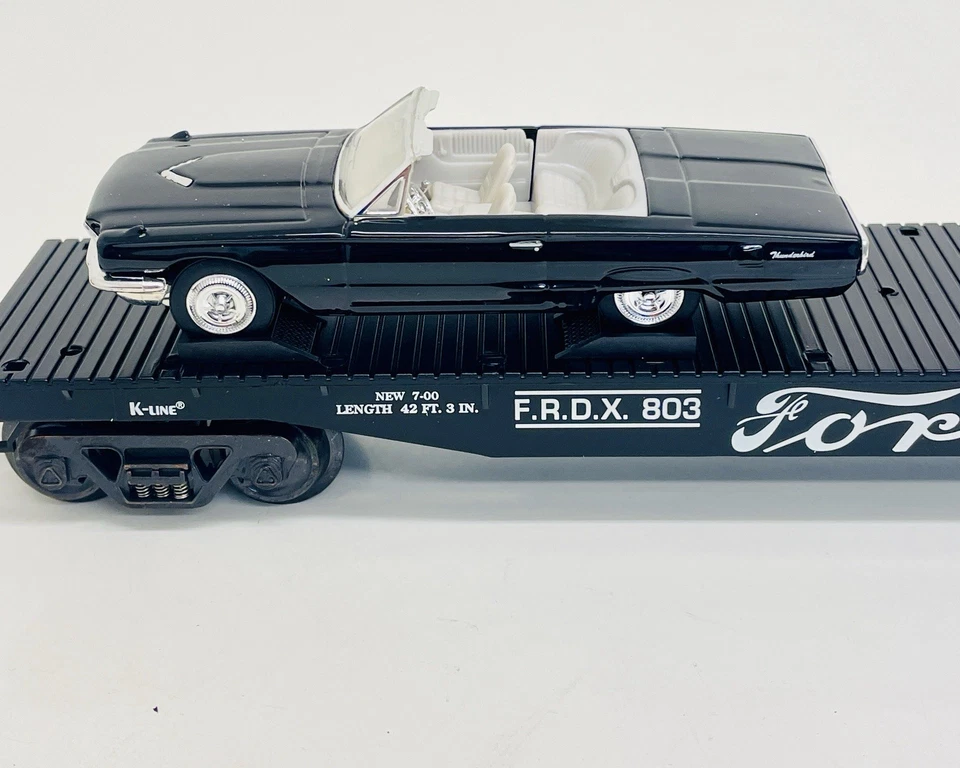 K-Line Ford Flatcar w/ Diecast Thunderbirds K691-6001 LN - Image 4 of 4